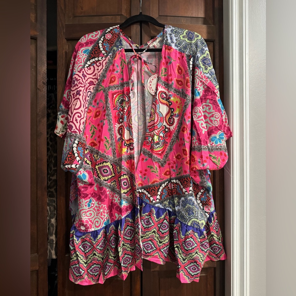 Umgee Vibrant Multicolor Bohemian Kimono